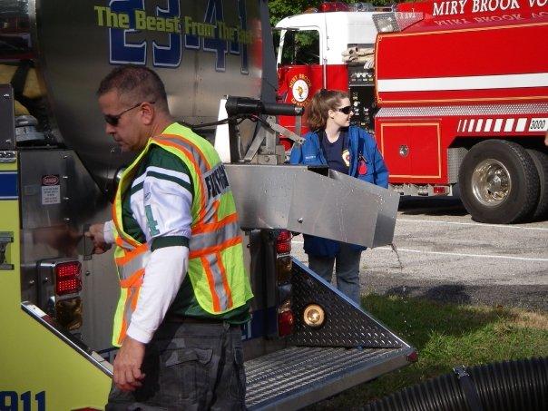 September 2009- Putnam Lake Firefighters participate in a mutual aid tanker shuttle drill Hosted by the Brewster Fire Department